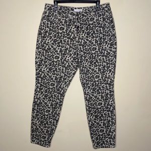 LOFT Animal Print Modern Skinny Jeans